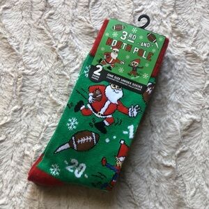 Festive Santa Football Christmas Socks